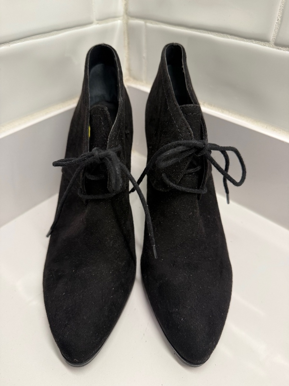 FRANCO SARTO BLACK SUEDE LACE UP OXFORD STYLE 9M